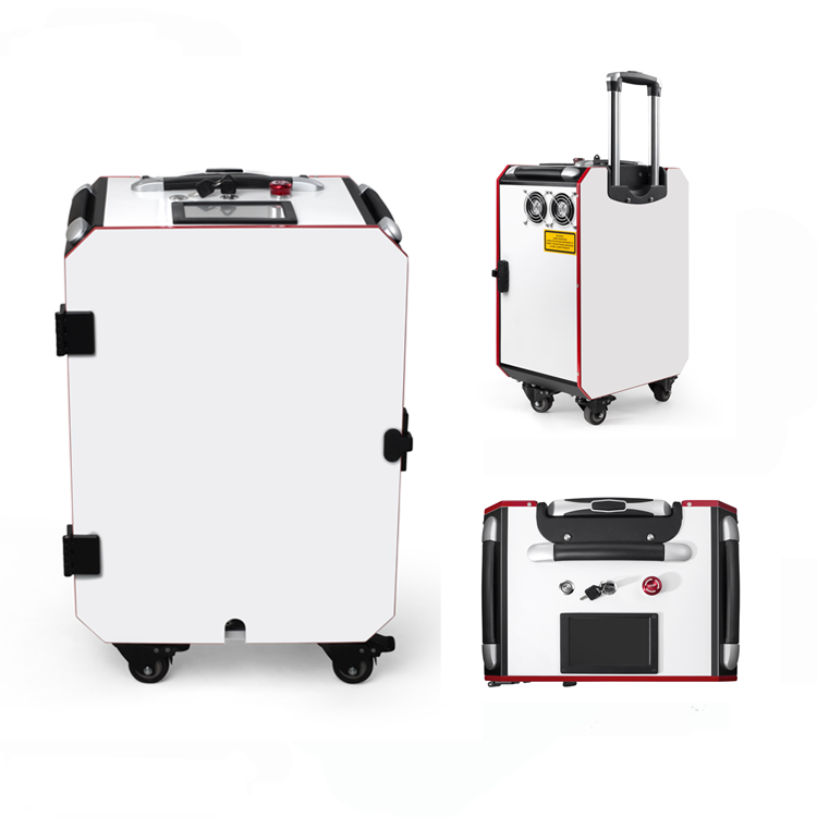 Máquina de limpeza a laser de fibra Mopa portátil 100W 200W Limpador de ferrugem de metal