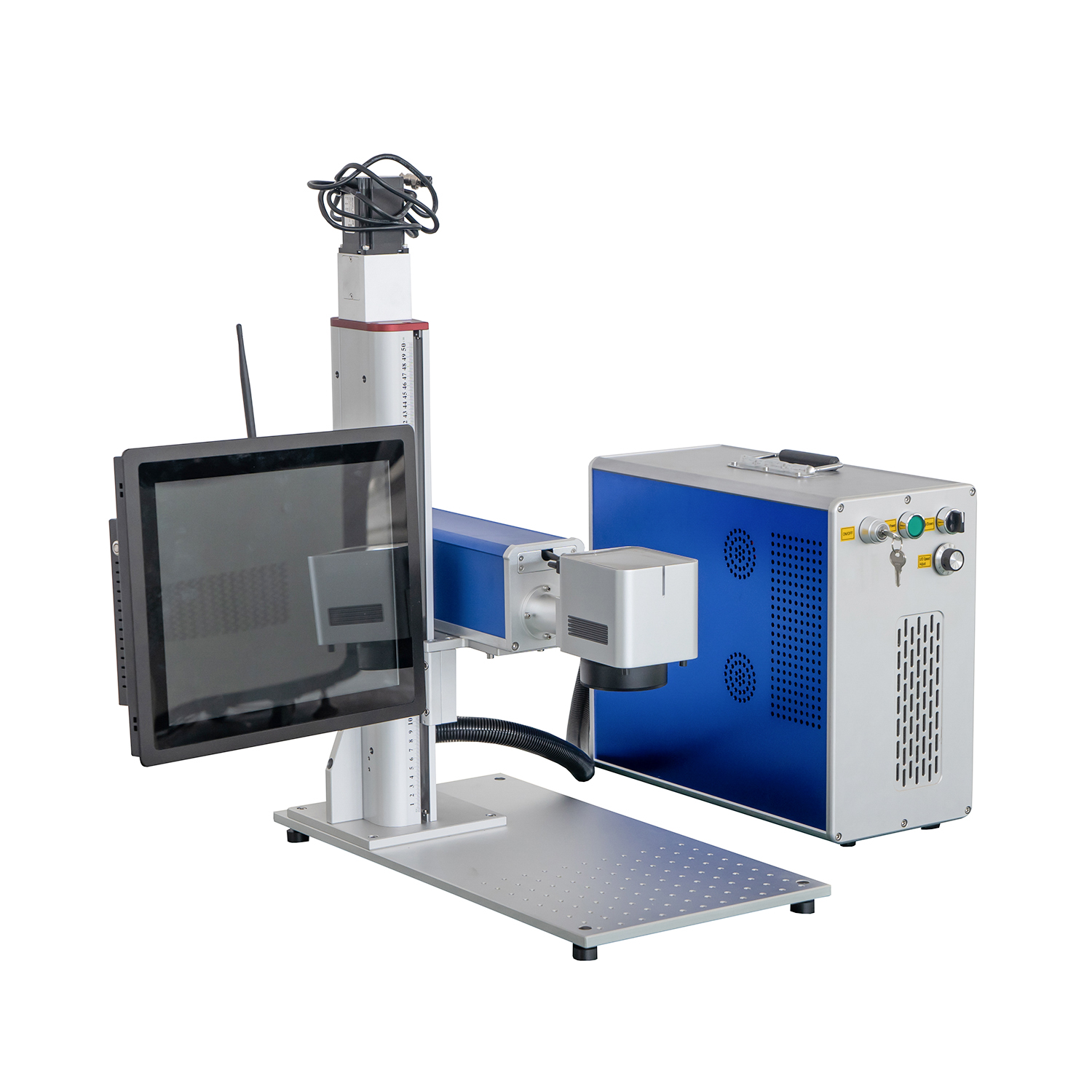 Computador com tela sensível ao toque IPG JPT RAYCUS MAX CNC máquina de gravação a laser de fibra para metal plástico