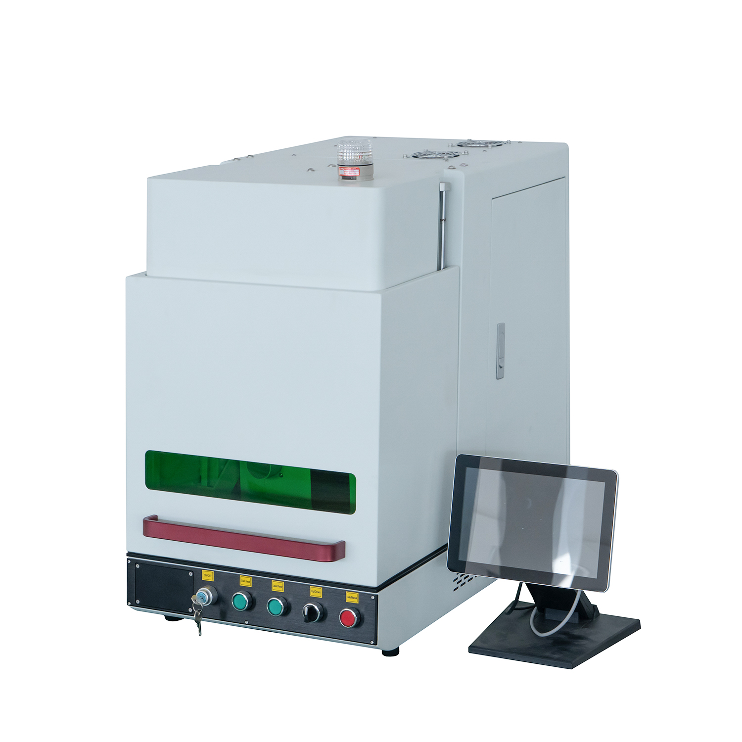 Porta automática totalmente fechada 20w 30w 50w 60w 80w 100w JPT MOPA máquina de marcação a laser de fibra